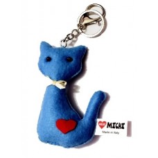 MICHI Portachiavi Gatto Blu - Keyring Blue cat  